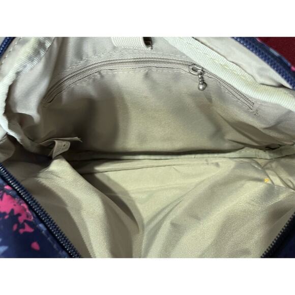 Baggallini Legacy Collection Navy Garden Crossbody Light Nylon Water Resistant - Picture 9 of 12